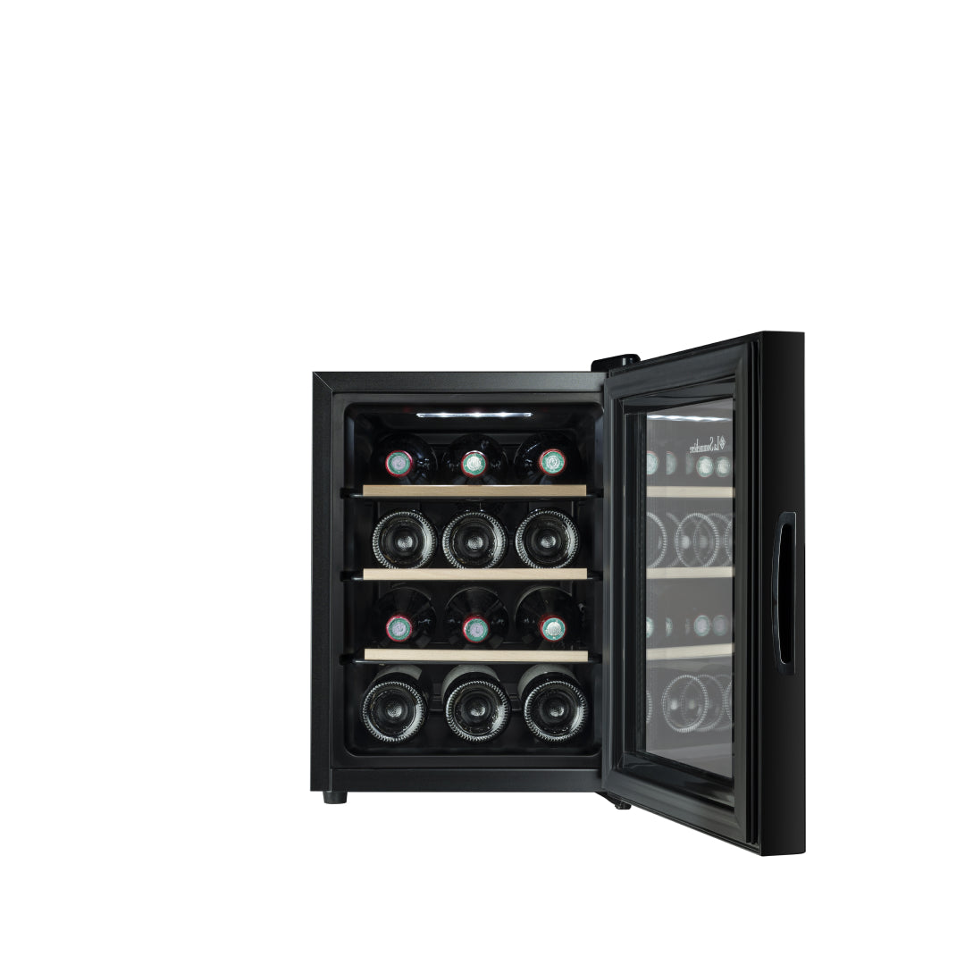 12SILENCE - Weinkühlschrank mit lüfterlose Hybridkühlung für 12 Flaschen