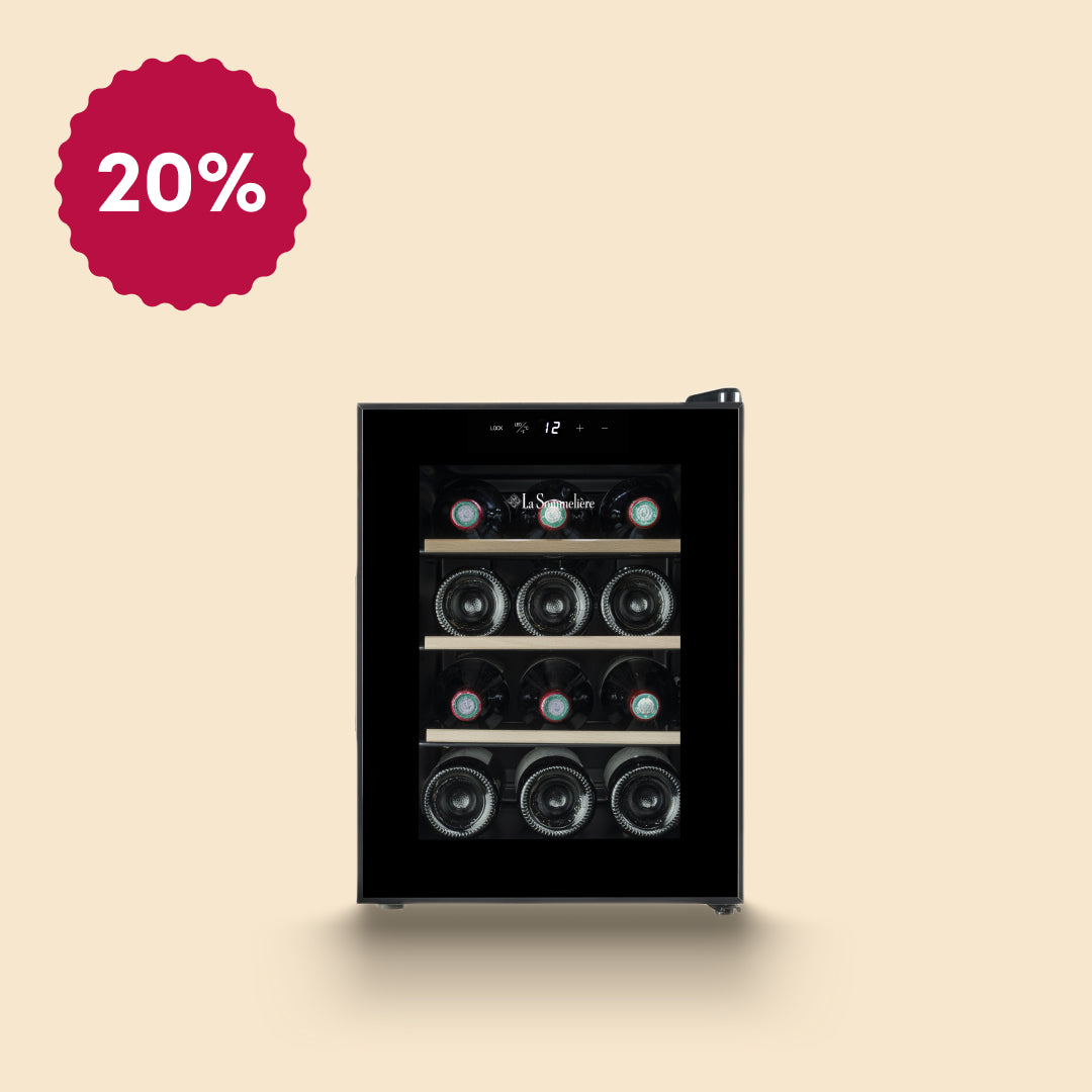 12SILENCE - Weinkühlschrank mit lüfterlose Hybridkühlung für 12 Flaschen