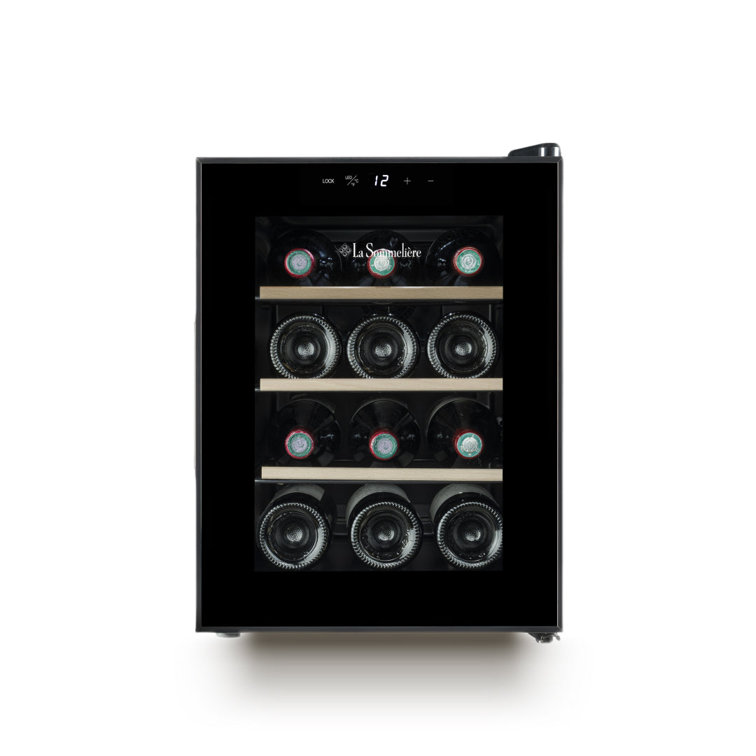 12SILENCE - Ultraleiser Hybrid-Weinkühlschrank für 12 Flaschen