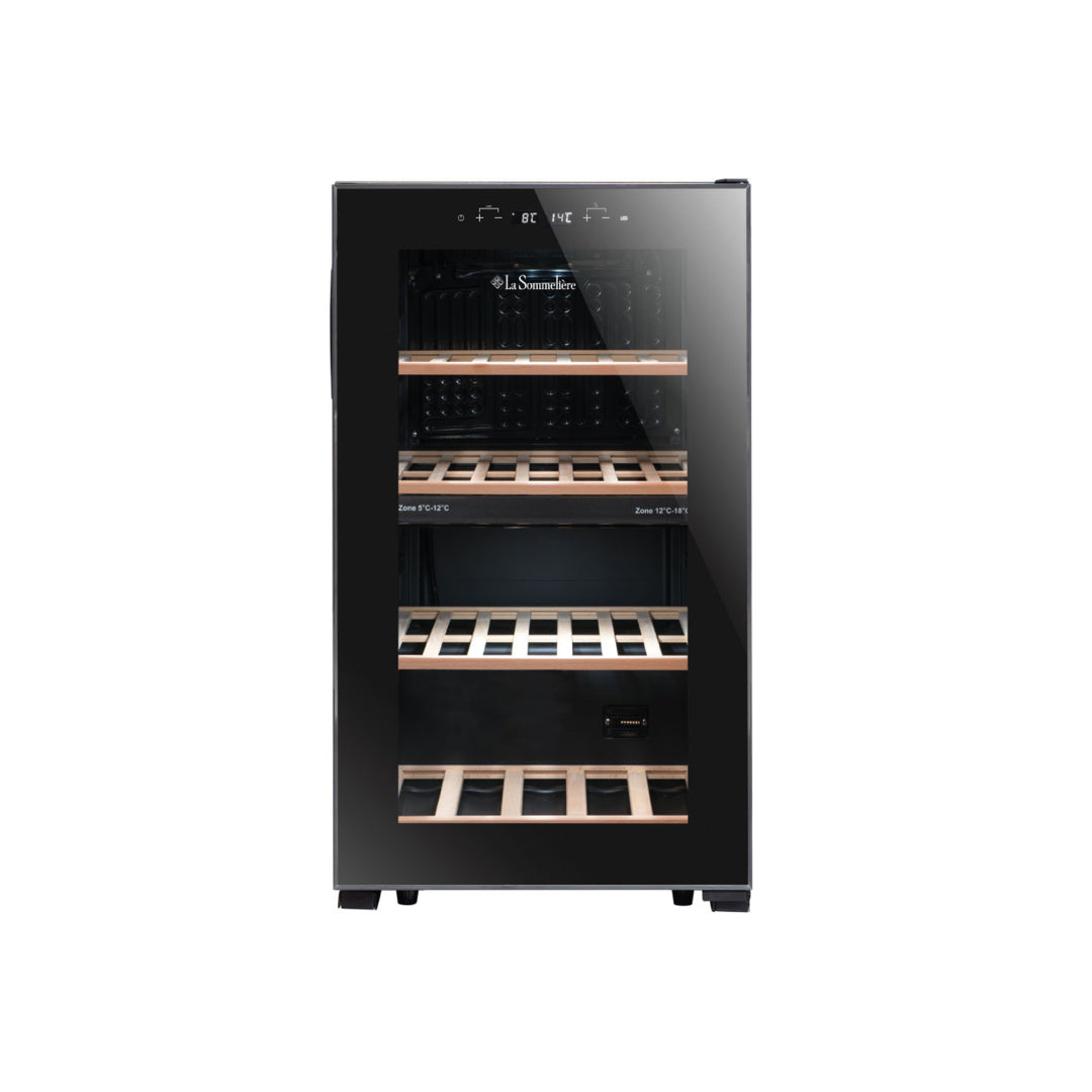 LS51.2ZBLACK - Doppelzonen Weinkühlschrank mit Platz für 50 Flaschen