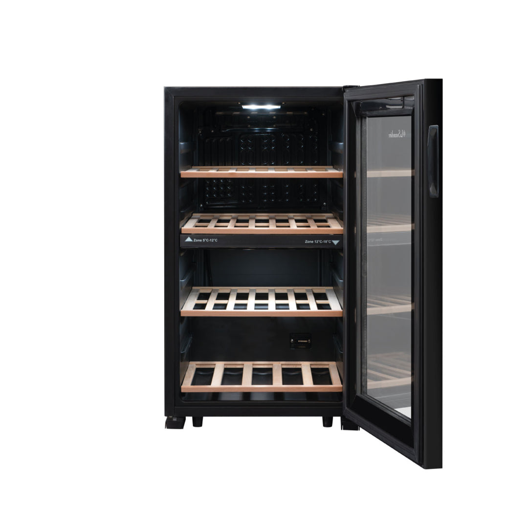 LS51.2ZBLACK - Doppelzonen Weinkühlschrank mit Platz für 51 Flaschen