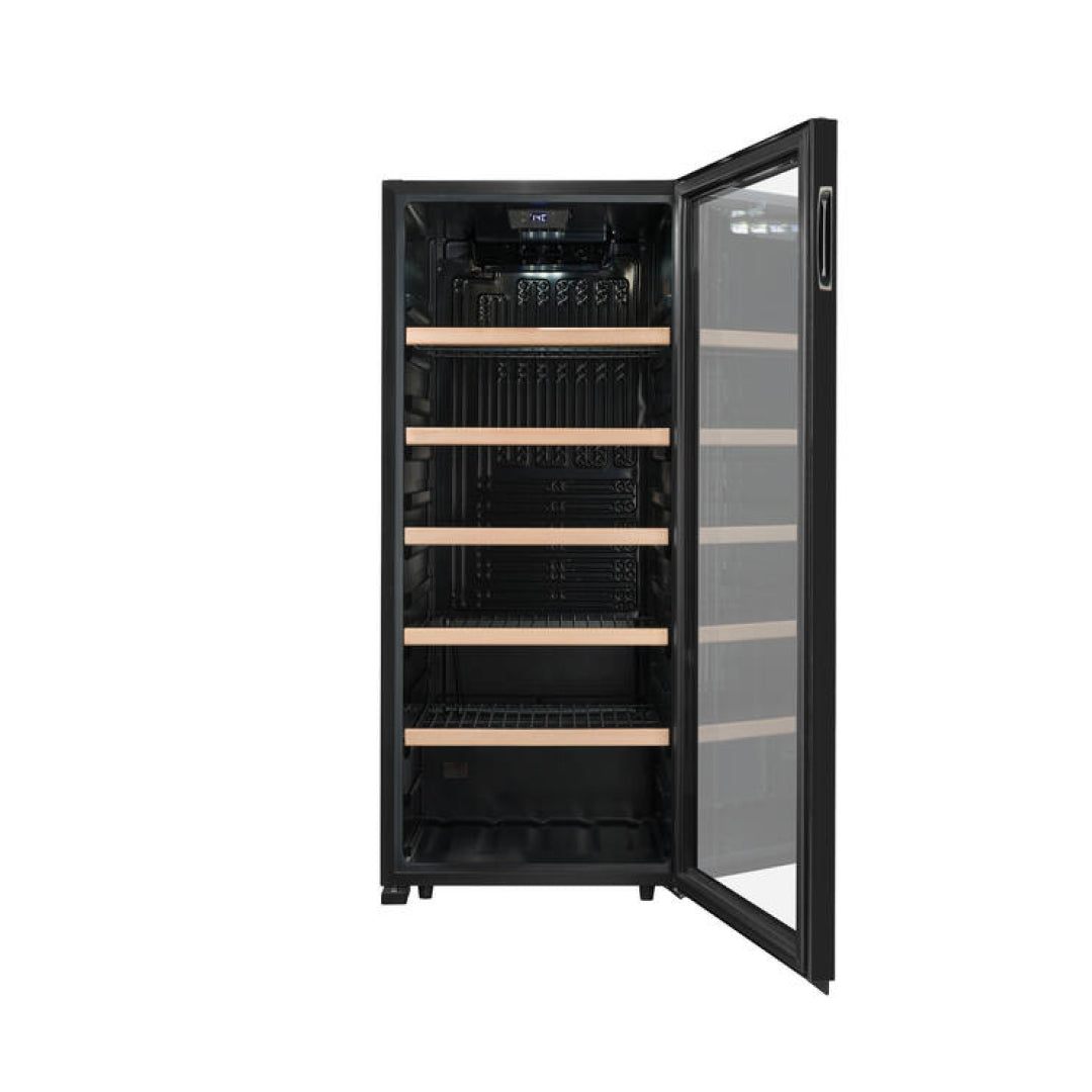 LS117BLACK - Doppelzonen Weinkühlschrank mit Platz für 117 Flaschen