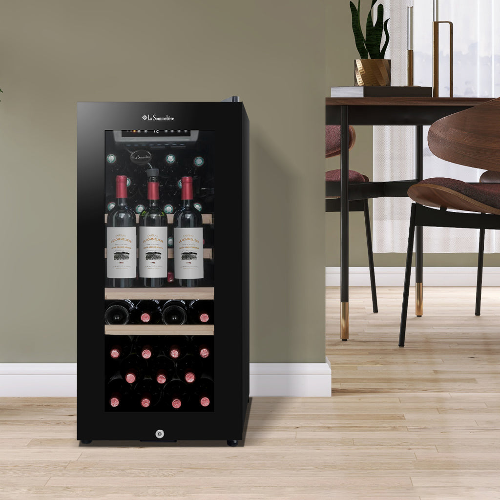 LS38BLACK - Weinkühlschrank für 38 Flaschen