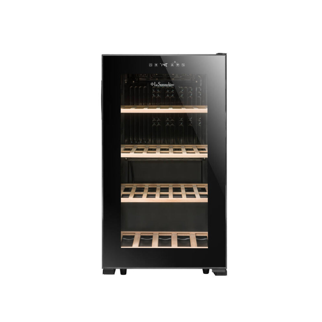 LS52BLACK - Doppelzonen Weinkühlschrank mit Platz für 52 Flaschen