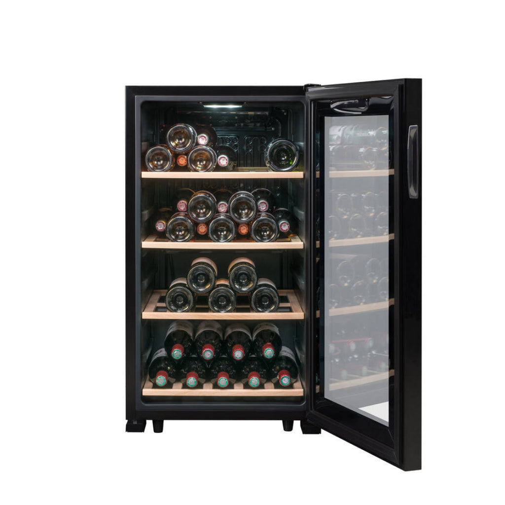 LS52BLACK - Doppelzonen Weinkühlschrank mit Platz für 52 Flaschen