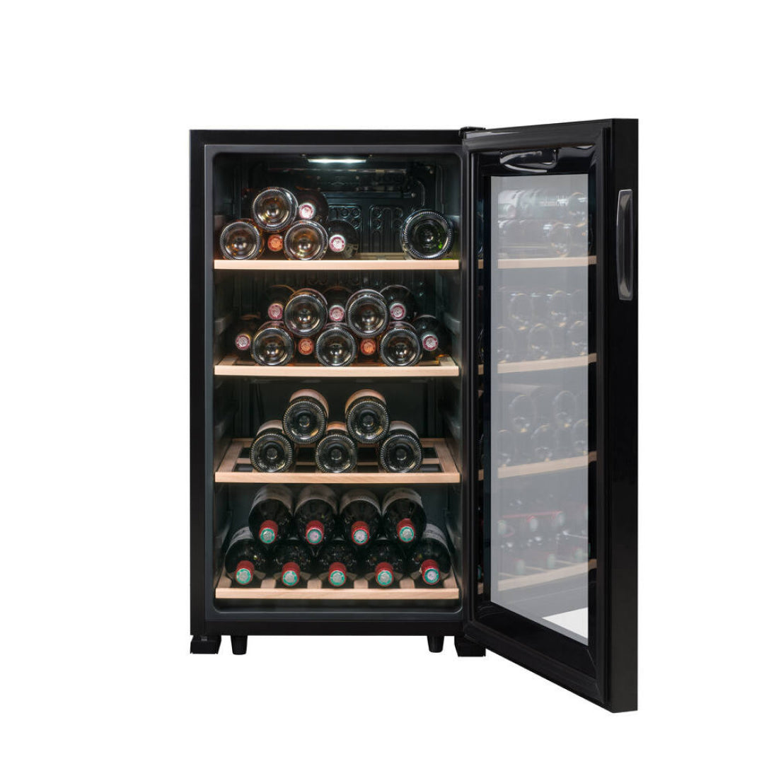 LS52BLACK - Doppelzonen Weinkühlschrank mit Platz für 52 Flaschen