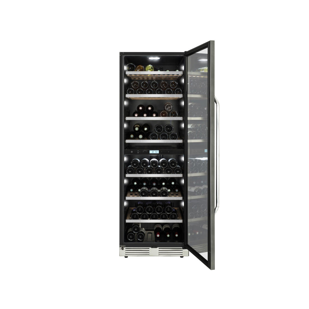 MT150DZ - professioneller 2 Zonen Weinlagerschrank für 152 Flaschen