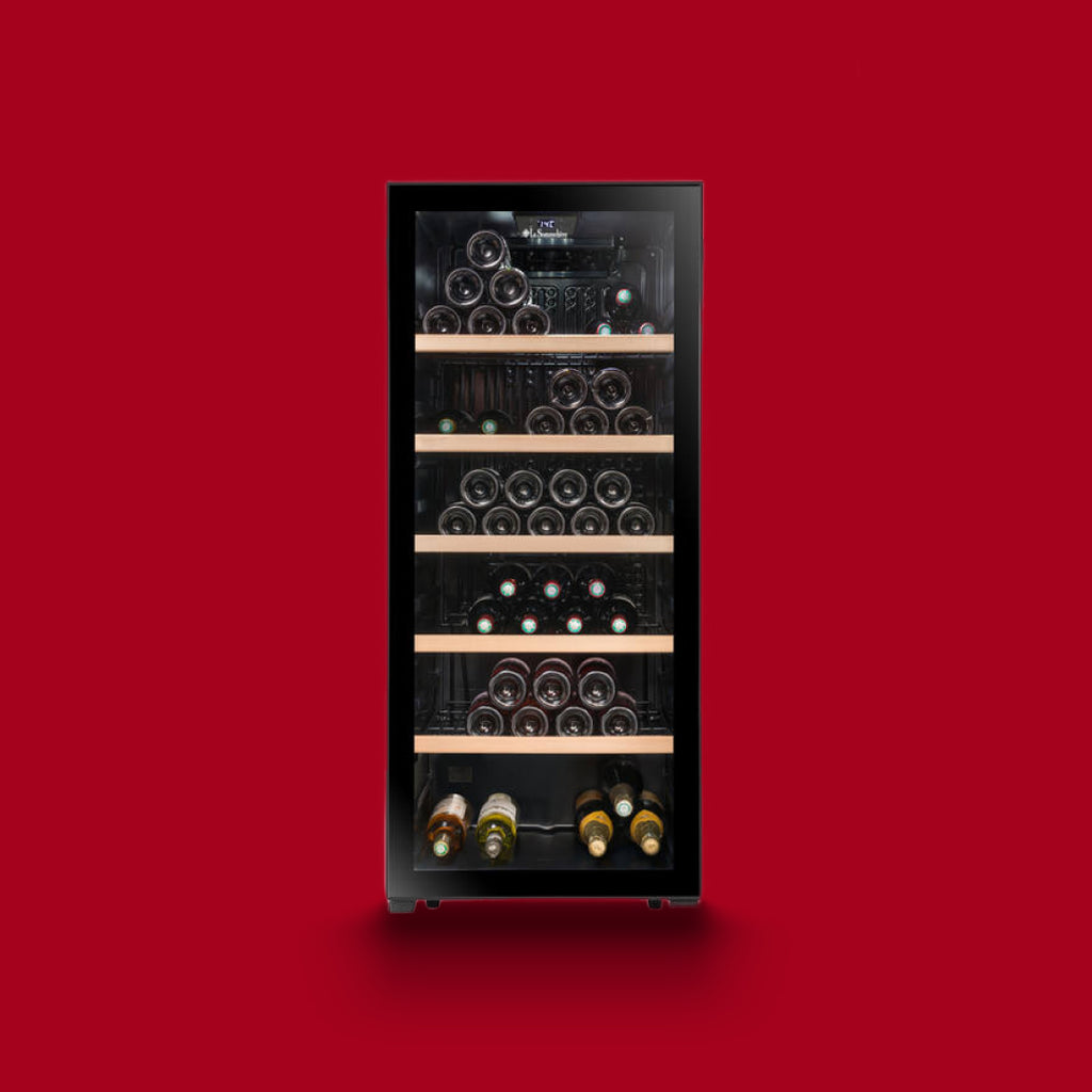 LS117BLACK - Doppelzonen Weinkühlschrank mit Platz für 117 Flaschen