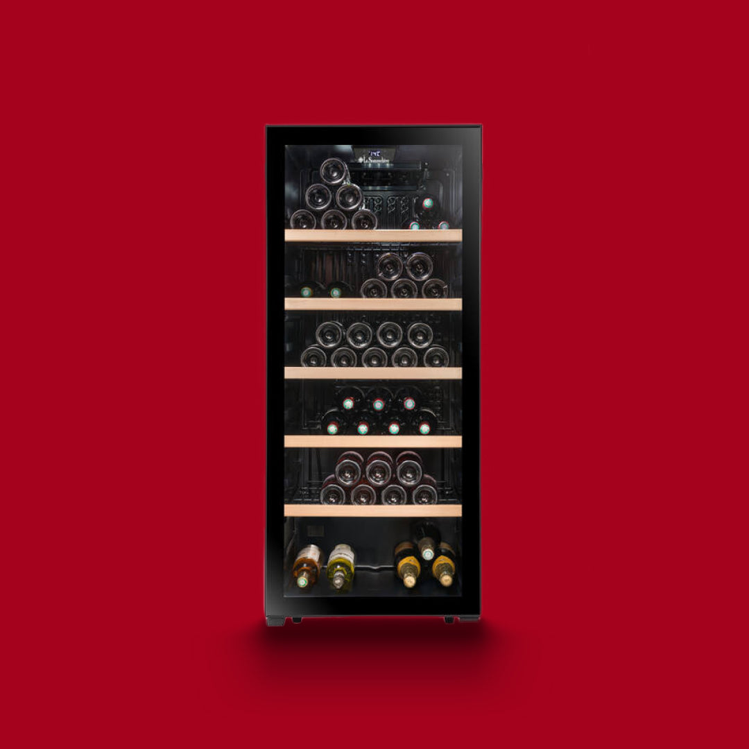 LS117BLACK - Doppelzonen Weinkühlschrank mit Platz für 117 Flaschen