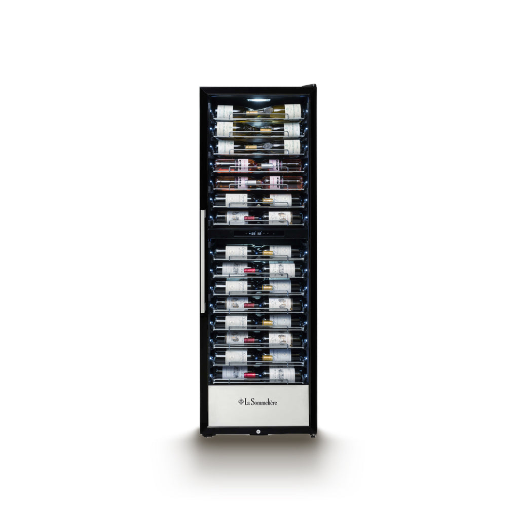 PRO160DZN - Professioneller 2 Zonen Weinkühlschrank für 152 Flaschen